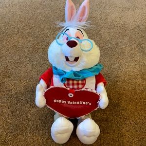 White Rabbit Valentine’s Disney Custom Plush